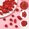 32Pcs 5 Styles Cinnabar Beads CARL-FS0001-01-2