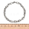 304 Stainless Steel Cable Chain Bracelets for Women Men BJEW-F529-04P-5
