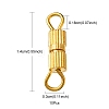 20 Sets Brass Screw Clasps IFIN-YW0001-57G-4