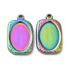 Ion Plating(IP) 304 Stainless Steel Pendant Cabochon Settings STAS-K267-02RC-1