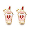 Eco-Friendly Zinc Alloy Milkshake Pendants ENAM-R051-16-03G-NR-2