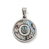 304 Stainless Steel with Paua Shell Pendants STAS-G268-02O-P-2