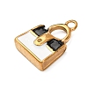 304 Stainless Steel Enamel Pendants STAS-B112-01G-08-2