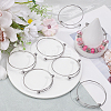 6Pcs Adjustable 304 Stainless Steel Wire Cuff Bangle Making MAK-BBC0001-24B-P-4