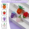 4Pcs 4 Styles Glass Woven Beads GLAA-FH0001-83-2