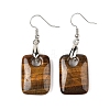 Natutal Tiger Eye Dangle Earrings EJEW-F343-E08-2