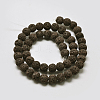 Natural Lava Rock Round Bead Strands X-G-I124-6mm-12-1