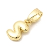 Brass Letter Charms KK-G554-22G-S-2