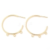 Brass Ring Stud Earrings Findings KK-K351-26G-1