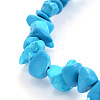Chips Synthetic Turquoise Beaded Stretch Bracelets BJEW-JB01826-06-2