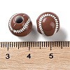 Spray Printed Opaque Acrylic European Beads SACR-P031-25C-02-3