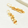 Elegant Heart Tassel Brass Hoop Earrings DN7586-2