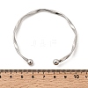 304 Stainless Steel Cuff Bangles for Women BJEW-D407-01P-3