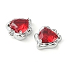 Brass Micro Pave Cubic Zirconia Charms KK-L208-06P-05-3