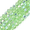 AB Color Plated Transparent Glass Beads Strands GLAA-G127-01-02K-1