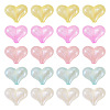 50Pcs 5 Colors Rainbow Iridescent Plating Acrylic Beads RESI-TA0002-19-1