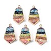 Rainbow Color Natural Imperial Jasper Pendants G-S359-328-1