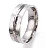 201 Stainless Steel Grooved Finger Ring Settings STAS-WH0039-12I-P-2