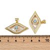 Brass Micro Pave Cubic Zirconia Pendants KK-H072-09G-3