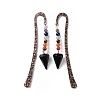 Natural Obsidian Bookmark AJEW-C025-01H-2