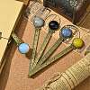 Round Tibetan Style Retro Alloy Bookmark Rulers AJEW-JK00264-2