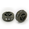 Brass Cubic Zirconia Beads ZIRC-F001-111-2