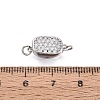 Brass Micro Pave Clear Cubic Zirconia Box Clasps KK-Q074-04P-4