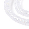 AB Color Plated Imitation Jade Glass Beads Strands GLAA-T026-3x6mm-J01-3