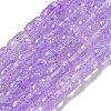 Transparent Crackle Glass Beads Strands X-GLAA-NH0001-04F-1