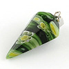 Cone Handmade Millefiori Glass Pendants LK-R010-M1-2