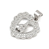 Brass Micro Pave Cubic Zirconia Pendants KK-P323-11A-P01-2