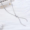 1Pc Brass Snake Chain Necklaces for Women NJEW-LP0007-04P-3