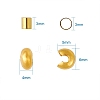 Brass Crimp Beads Covers and Crimp Beads KK-TA0007-03-8