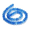 Crackle Glass Round Bead Strands CCG-C001-01B-03-3