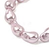 Electroplate Opaque Glass Imitation Pearl Beads Strands EGLA-K063-01E-3