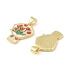 Graduation Season Brass Enamel Pendants KK-CBAF2EC-03G-D01-2