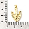 Rack Plating Brass Micro Pave Cubic Zirconia Pendants KK-Z086-68G-01-3