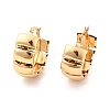 PVD Vacuum Plating 304 Stainless Steel Rectangle Tile Hoop Earrings for Women X-EJEW-F280-19G-1