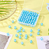 100Pcs 5 Colors Transparent Acrylic Beads TACR-TA0001-55B-5