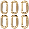 SUNNYCLUE 6Pcs Ion Plating(IP) 304 Stainless Steel Spring Gate Rings STAS-SC0008-34-1