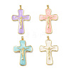 Brass Enamel Pendants KK-Z153-22G-1