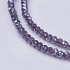 Electroplate Glass Beads Strands GLAA-F076-FR10-3