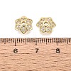 Brass Micro Pave Clear Cubic Zirconia Bead Caps KK-Q071-13G-02-3