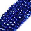 Transparent Electroplate Glass Beads Strands EGLA-Q131-01A-2
