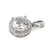 925 Sterling Silver Pave Cubic Zirconia Pendants STER-B009-01A-04-2