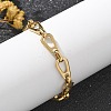 304 Stainless Steel Figaro Chains Bracelets for Women BJEW-R009-02G-3