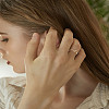 1Pc Brass Micro Pave Clear Cubic Zirconia Open Cuff Rings for Women RJEW-LP0002-37J-1