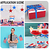2 Rolls 2 Styles Independence Day Themes Polyester Ribbon OCOR-GF0004-50B-4