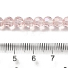 Electroplate Transparent Glass Beads Strands EGLA-A035-T6mm-L20-4