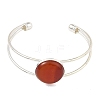 304 Stainless Steel Cuff Bangles for Women BJEW-JB14329-4